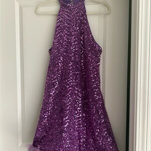 Purple Sequin Women’s Dress